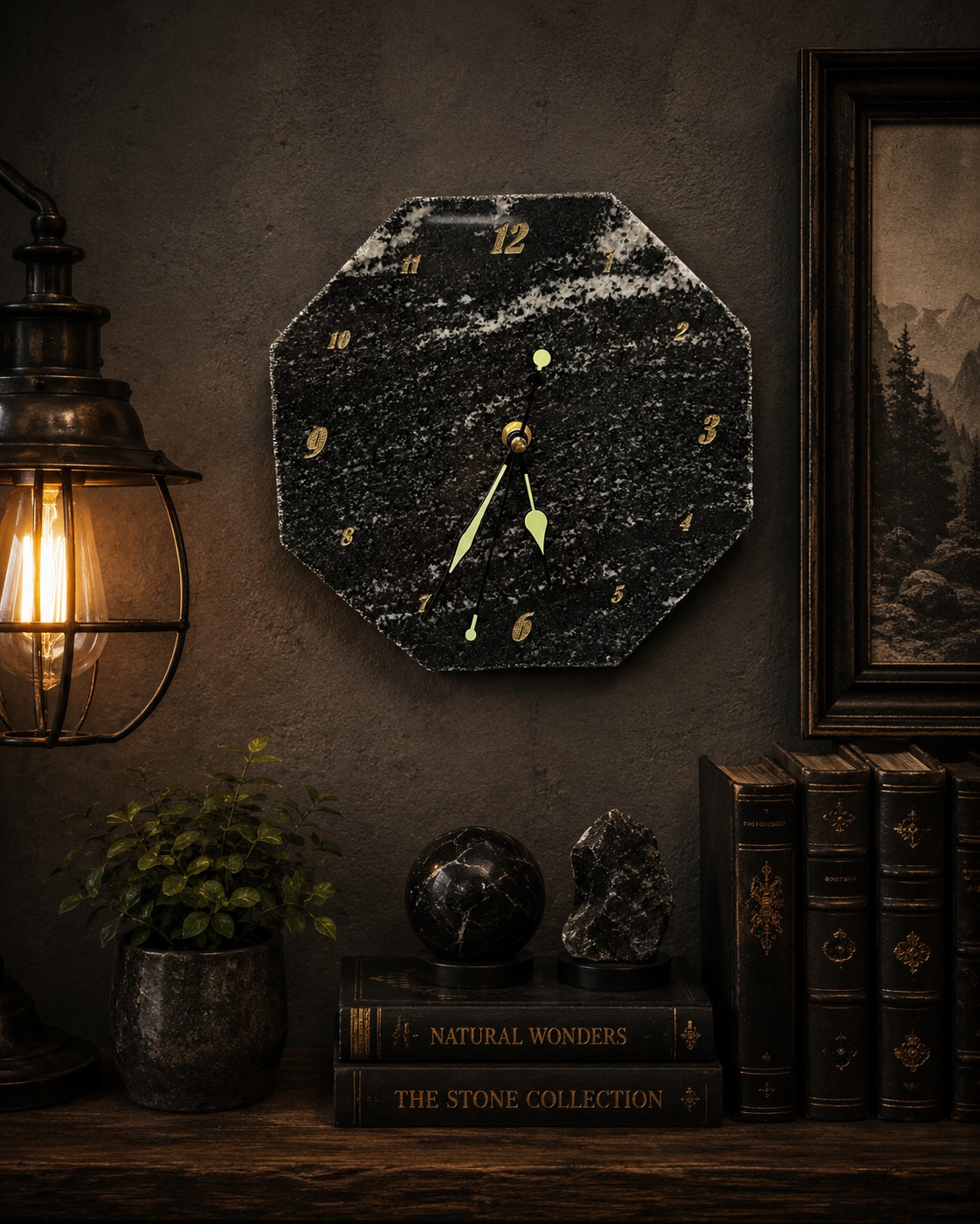 Black Stone Clock